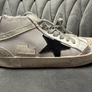 Golden Goose Kids Gray and Black Star Sneakers
